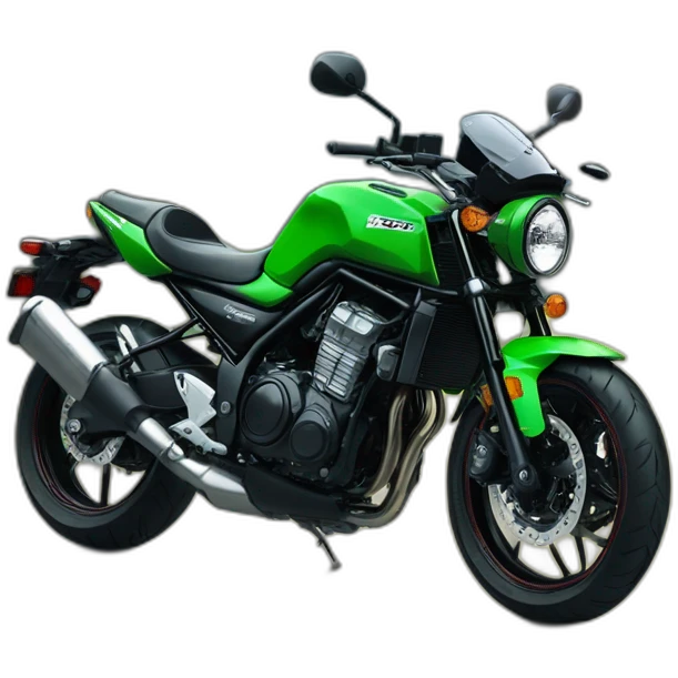 Frog in a kawasaki z650rs emoji