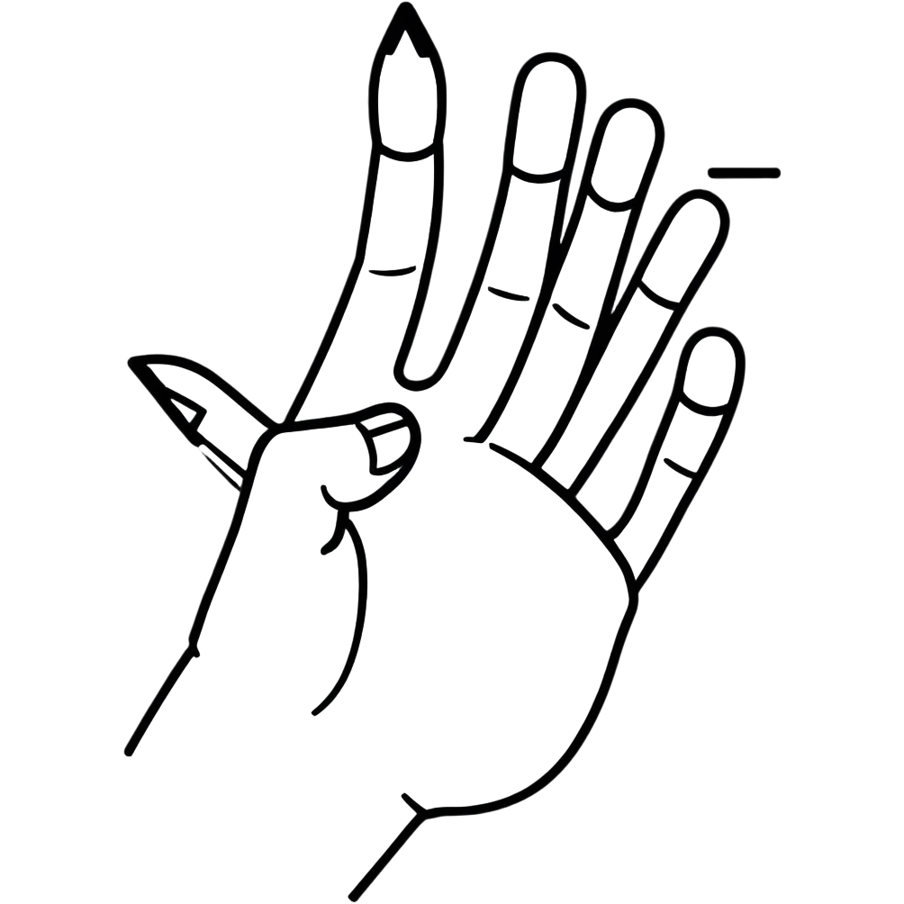 metal hand pointing down emoji