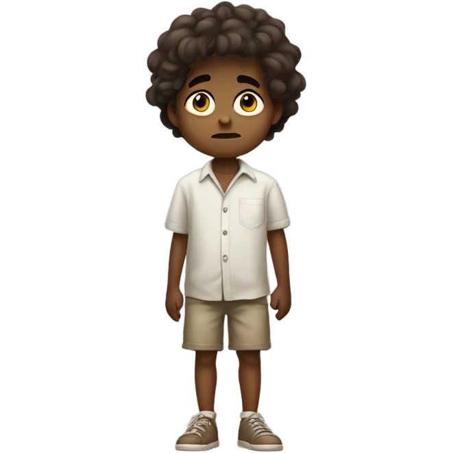 Scared little boy emoji