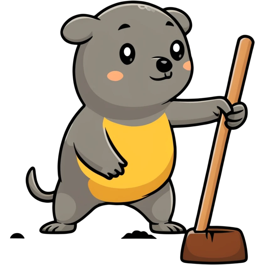 person whacking a mole with a mallet emoji