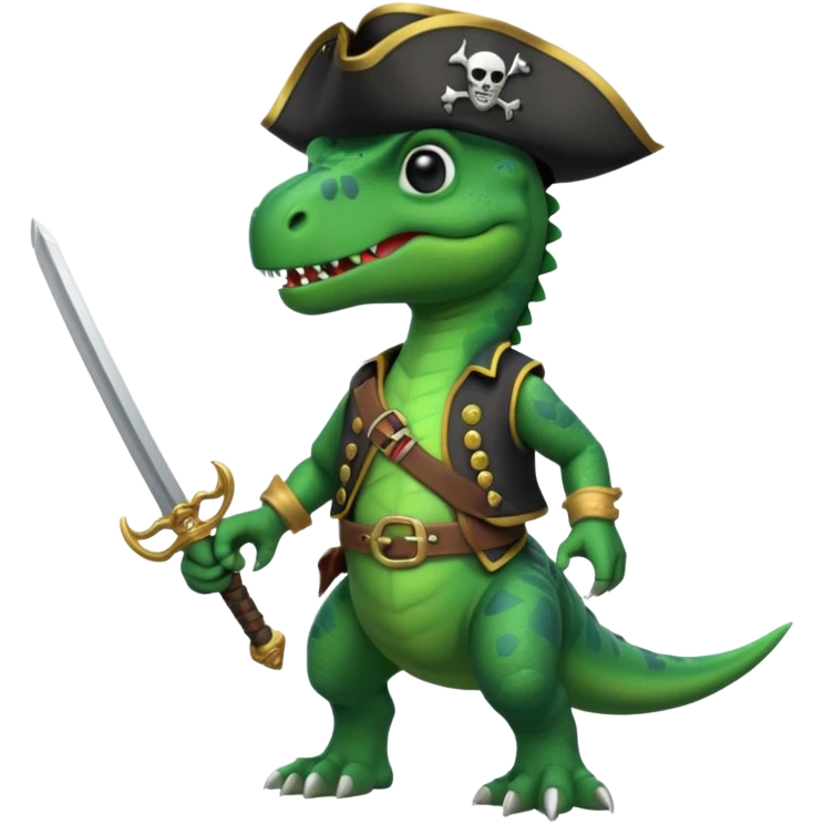 Dinosaur pirate emoji
