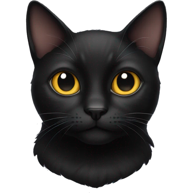 Cross eyed black cat  emoji