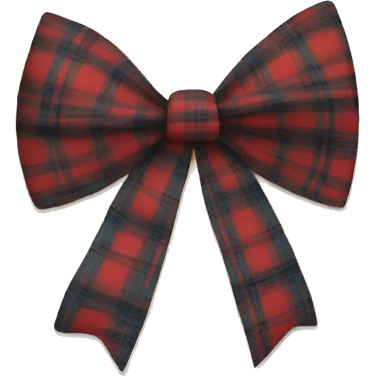 Plaid bow emoji