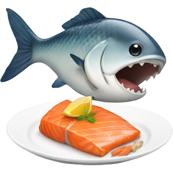 eating a fish  emoji