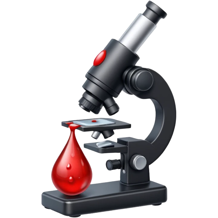 olhando sangue no microscopio emoji