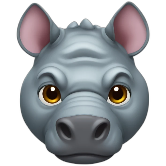 Homme tête de rhino emoji