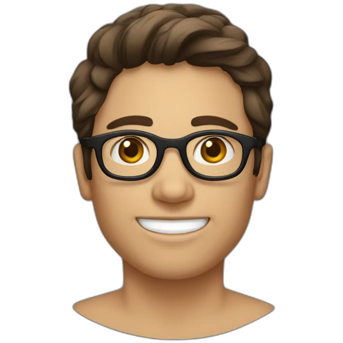 ado brune lunette choquée emoji