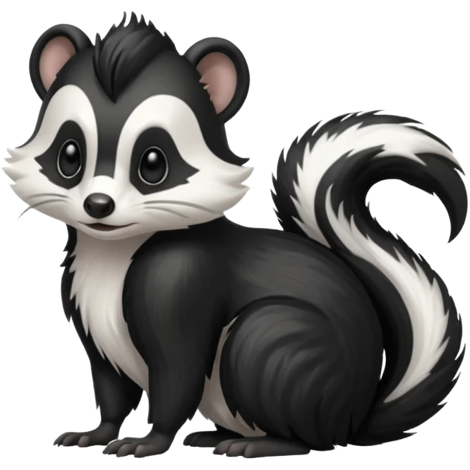 SKUNK WITH MEAN SIDE EYE emoji