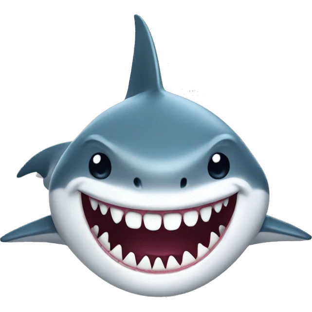 Shark smiling with teeth emoji