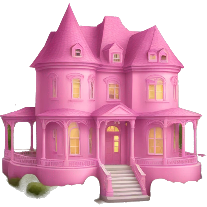 Pink mansion  emoji