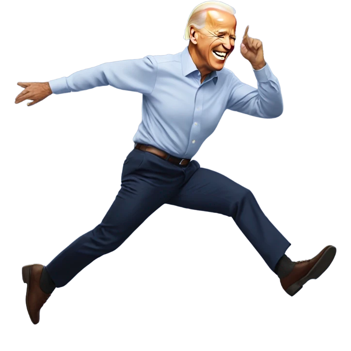 Joe Biden tripping emoji