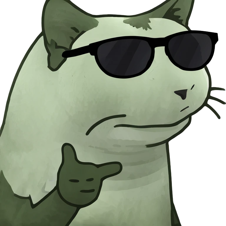 Cat with sunglasses emoji