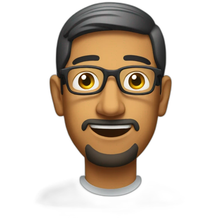 Sundar pichai using a computer emoji