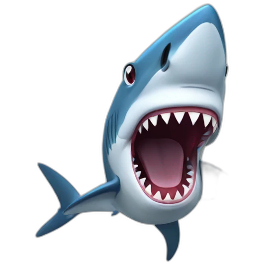 shark screaming rainbows emoji