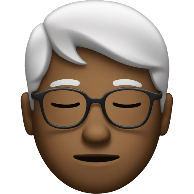 Man with glasses sleeping  emoji