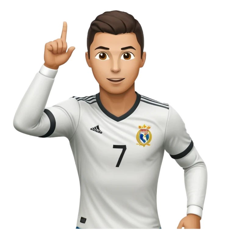 Cristiano Ronaldo soccer player celebrating a goal emoji