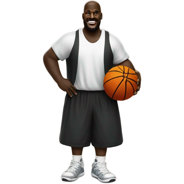 shaq with a basketball emoji