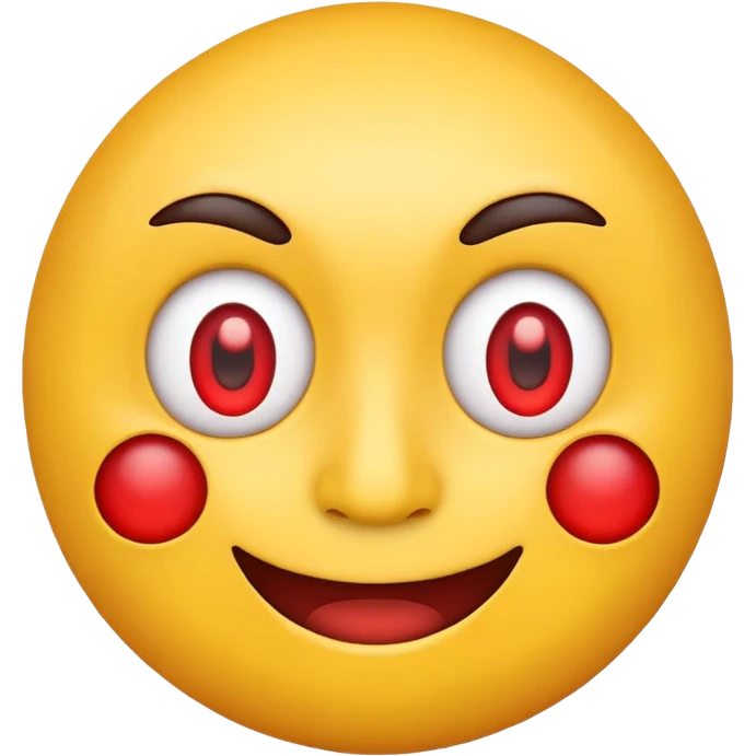 red eyes on yellow face emoji emoji