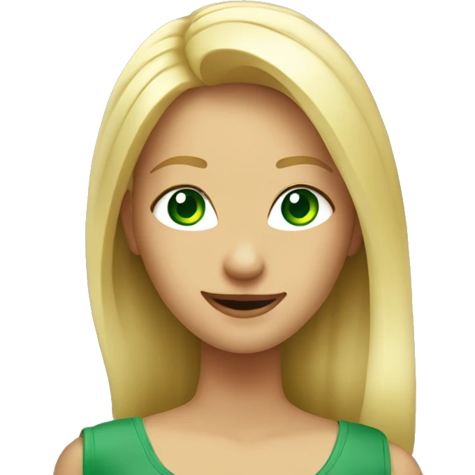 Blond woman green eyes thumbs up emoji