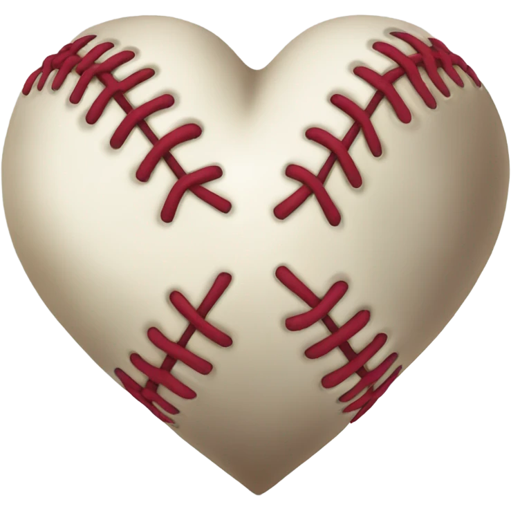 Softball in heart shape emoji