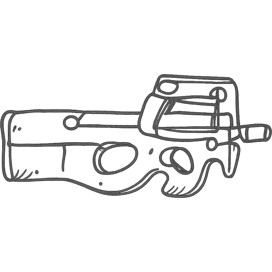 grey P90 weapon emoji