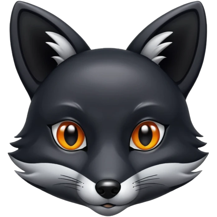 black fox black eyes emoji
