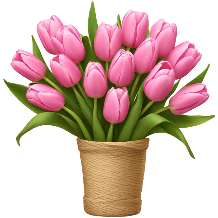 Pink bouquet of tulips emoji