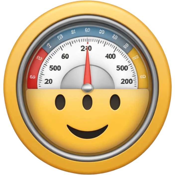 depth meter gauge emoji style, no numbers, minimal design emoji