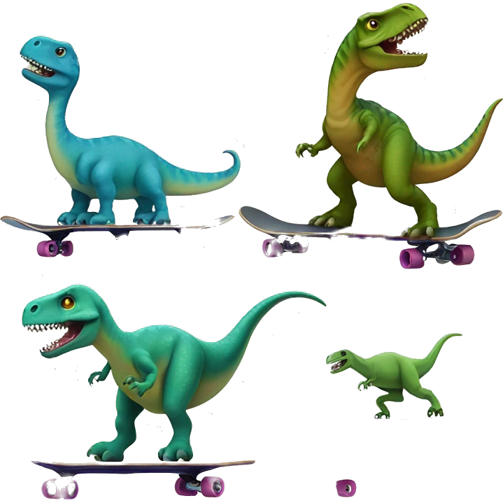dinosaur an skate  emoji