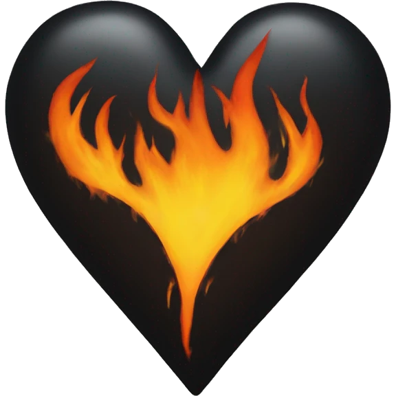 Black heart in flames emoji