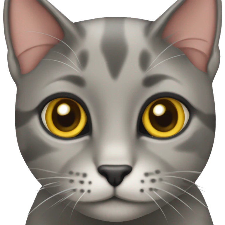 A small byt grown grey brindle cat emoji