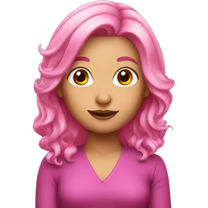 Pink hair woman emoji
