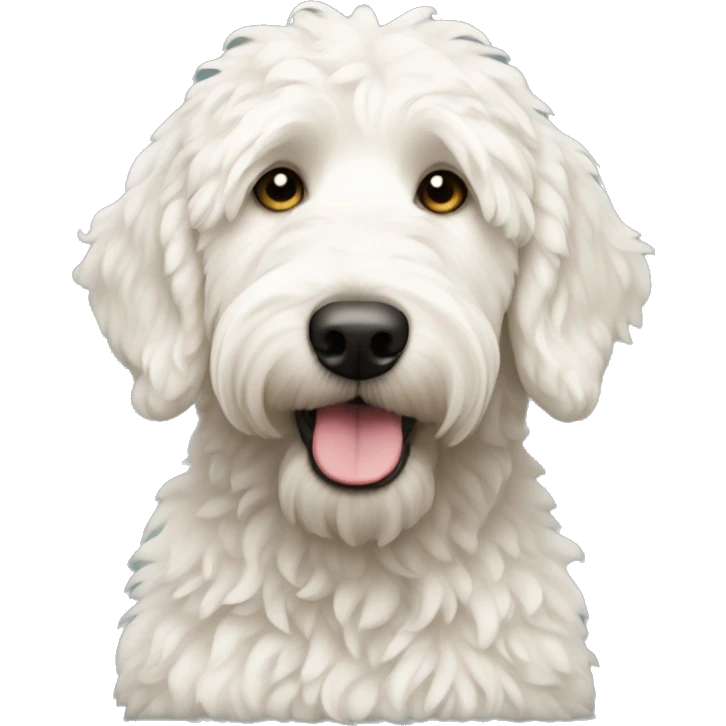 White golden doodle emoji