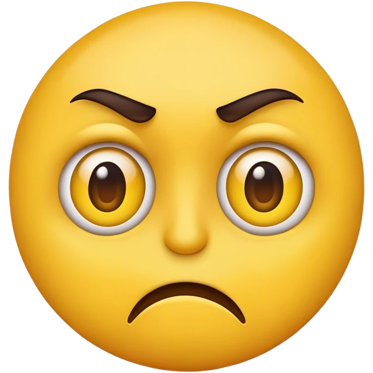 Classic yellow emoji disgusted face with narrowed eyes emoji
