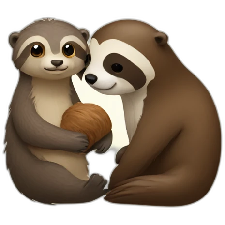 otter with a sloth emoji