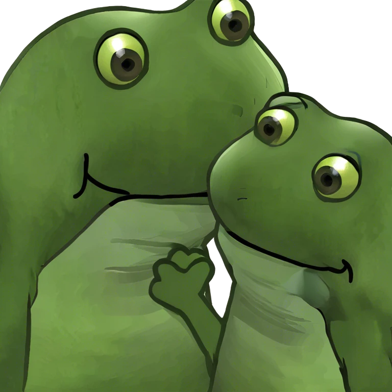 Frog kissing emoji