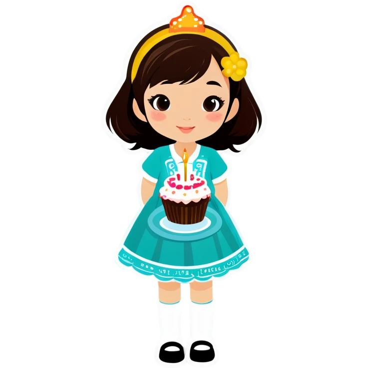 Birthday Girl asian  emoji