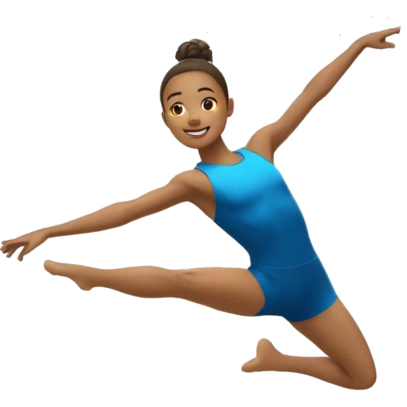 Une gymnastique saut écart  emoji