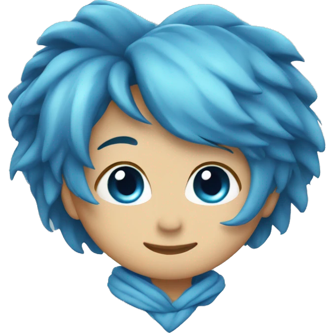 blue heart cute emoji