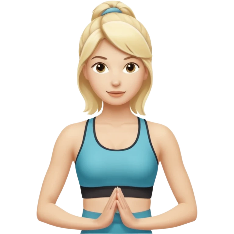realistic blonde scandi pilates princess emoji
