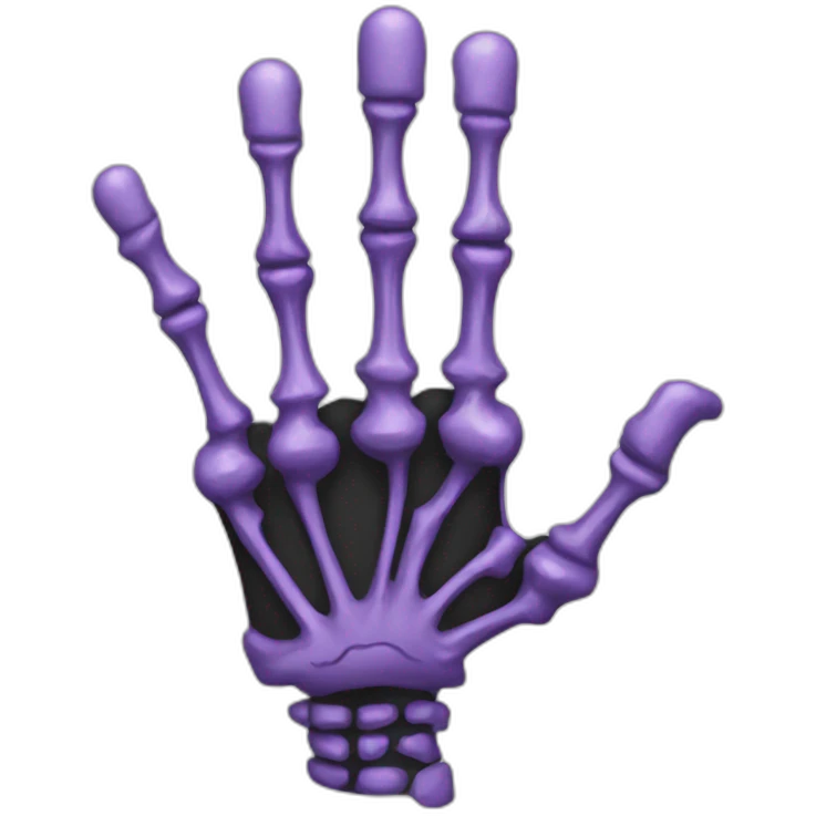 skelington hand emoji