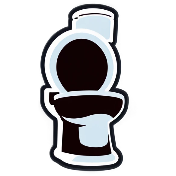 Head comming out of a toilet emoji