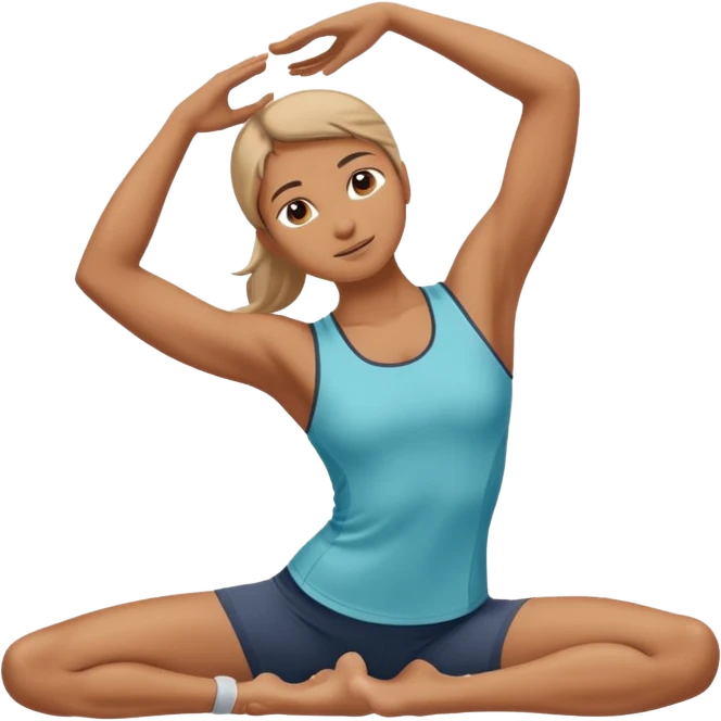 Stretching regularly emoji