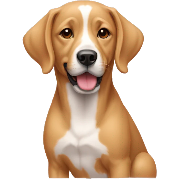 Un chien rose emoji