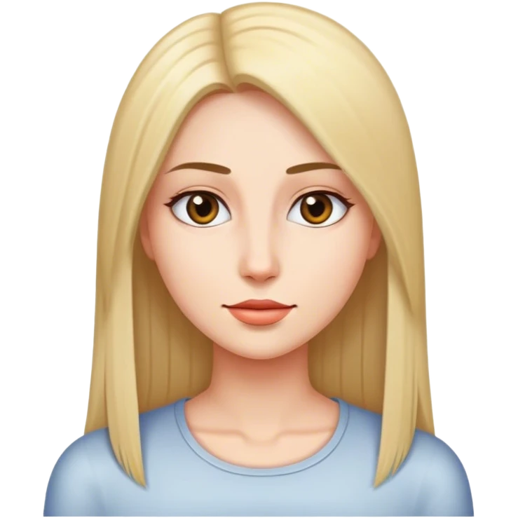 Mujer con pelo lacio  emoji