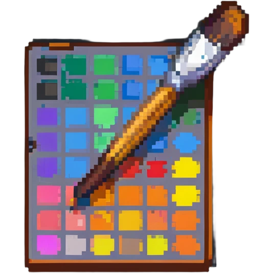 art palette with paintbrush emoji
