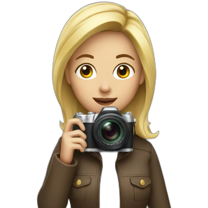 Women with camera emoji