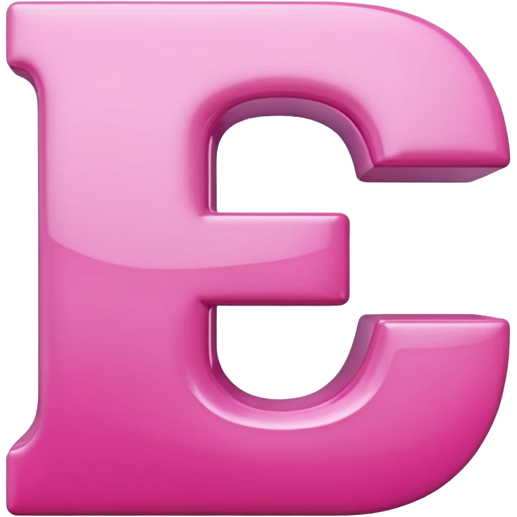 The Pink letter 3d P 
 emoji