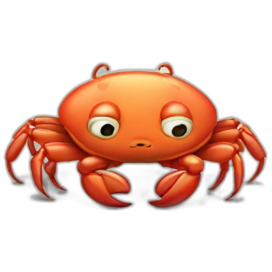 really sad crab emoji