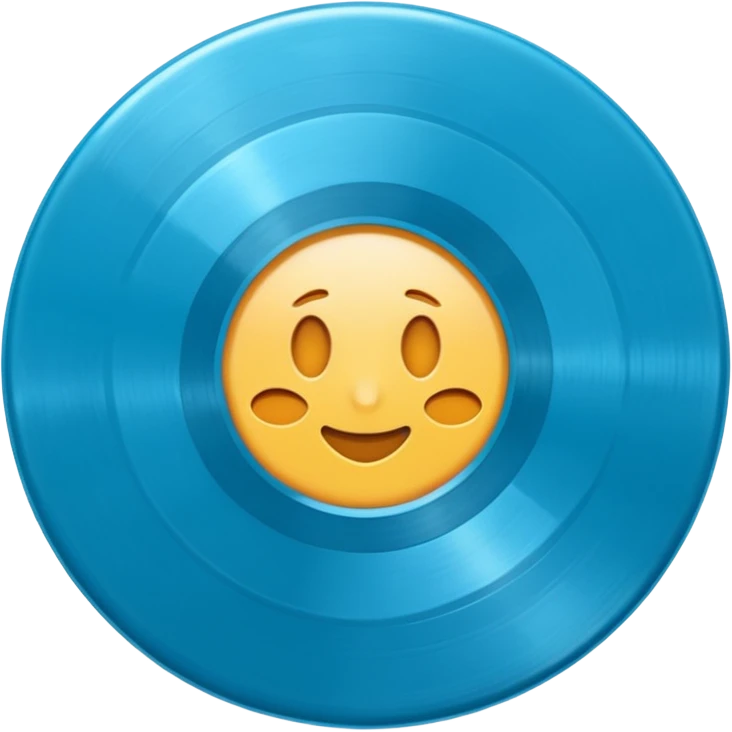 Light blue vinyl record emoji